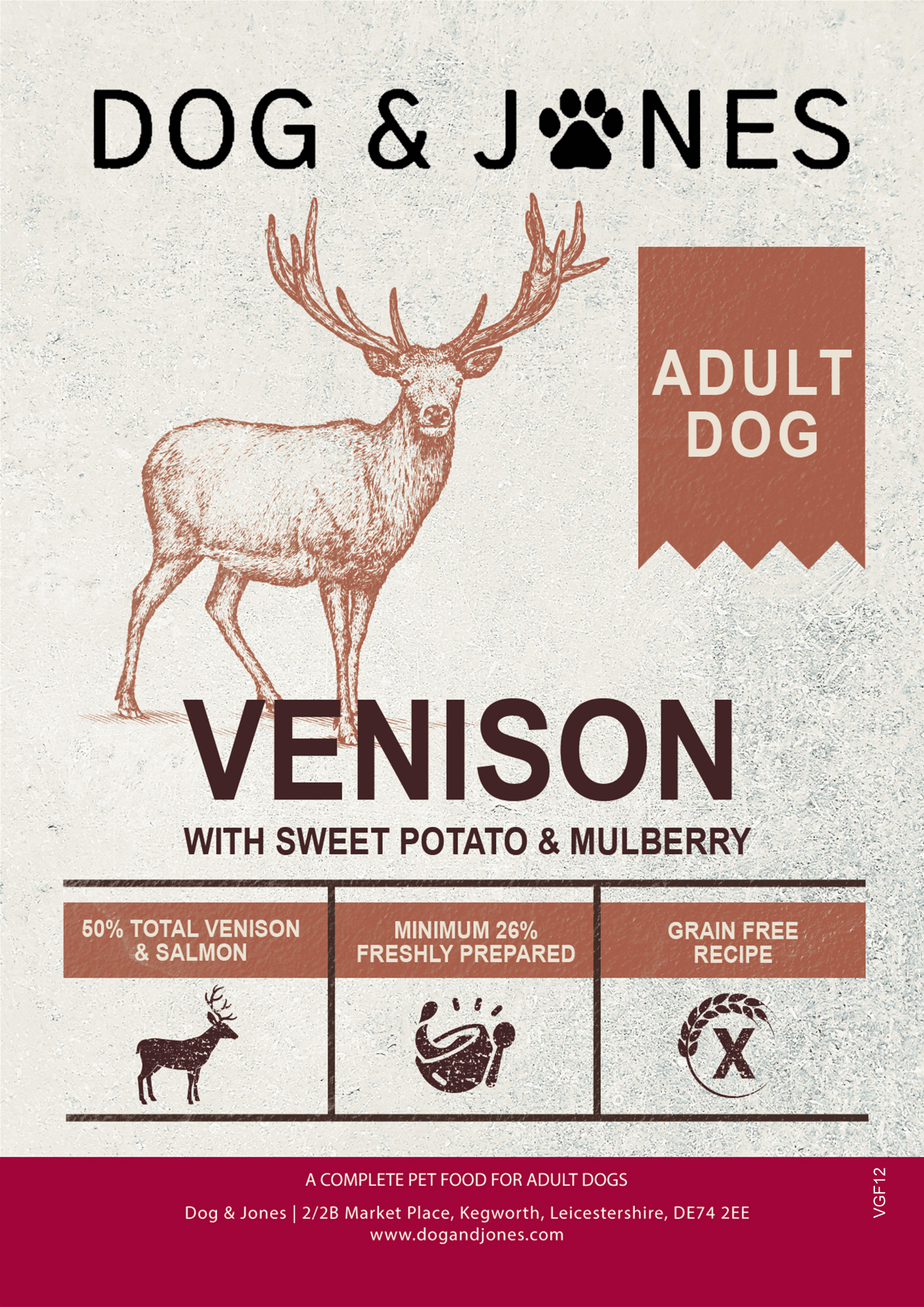 Dog & Jones Grain Free Venison For Adult Dogs