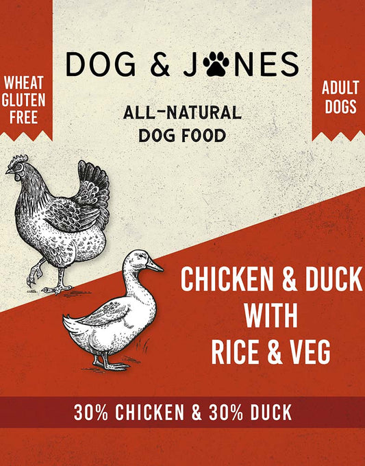 Chicken & Duck with Rice & Veg for Adult Dogs