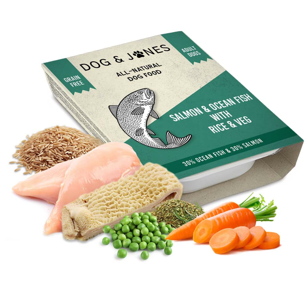 Salmon & Ocean Fish with Rice & Veg for Adult Dogs