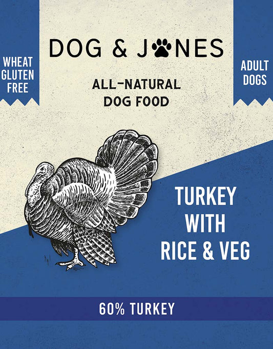 Turkey with Rice & Veg for Adult Dogs