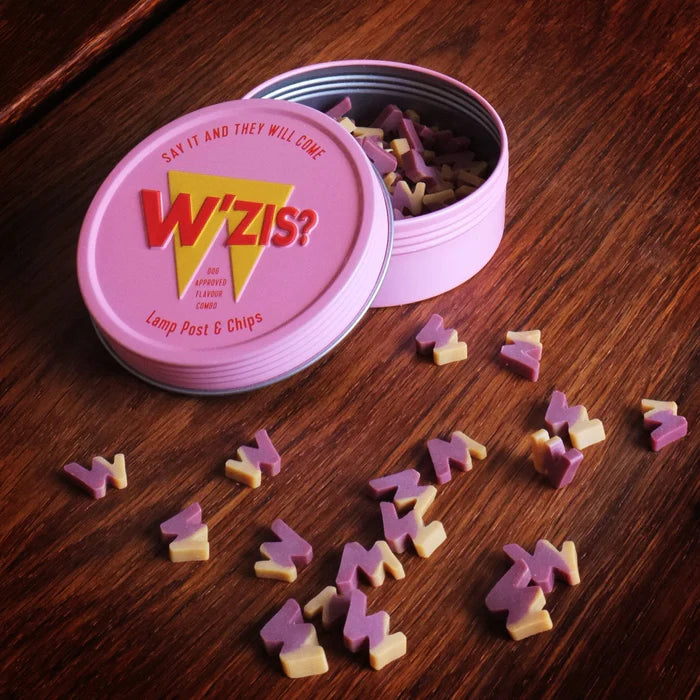 W'Zis Treat Tins with Veggie Dog Treats