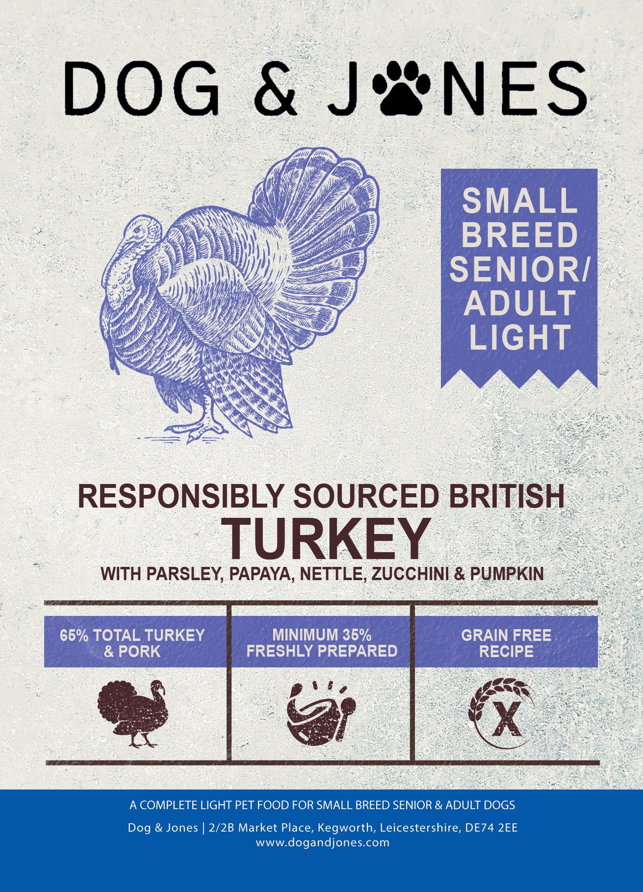 Dog & Jones Superfood Small Breed Light & Senior British Turkey For Adult & Senior Dogs