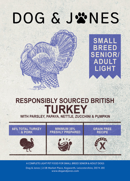 Dog & Jones Superfood Small Breed Light & Senior British Turkey For Adult & Senior Dogs