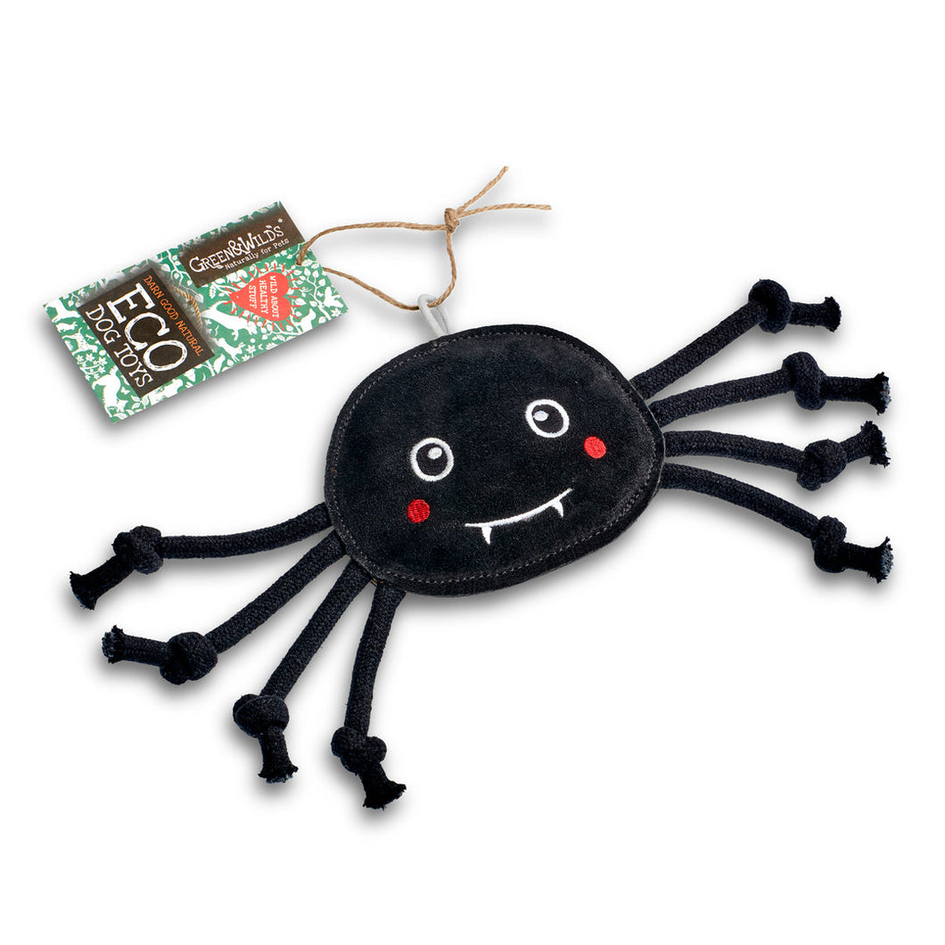 Green & Wilds Fangus the Spider Eco Dog Toy